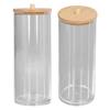 Transparent Cotton Pad Dispenser Decorative Cosmetic Pads Container Cotton Rounds Holder  Bathroom