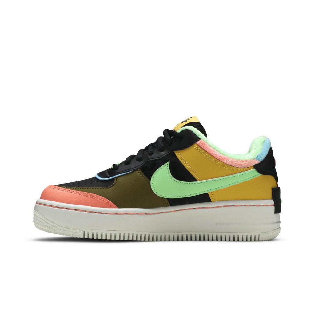 Nike Womens Air Force 1 Shadow SE 'Solar Flare Atomic Pink' (women's sizes) Solar Flare / Baltic Blue / Black / Atomic Pink Skateboard Shoes