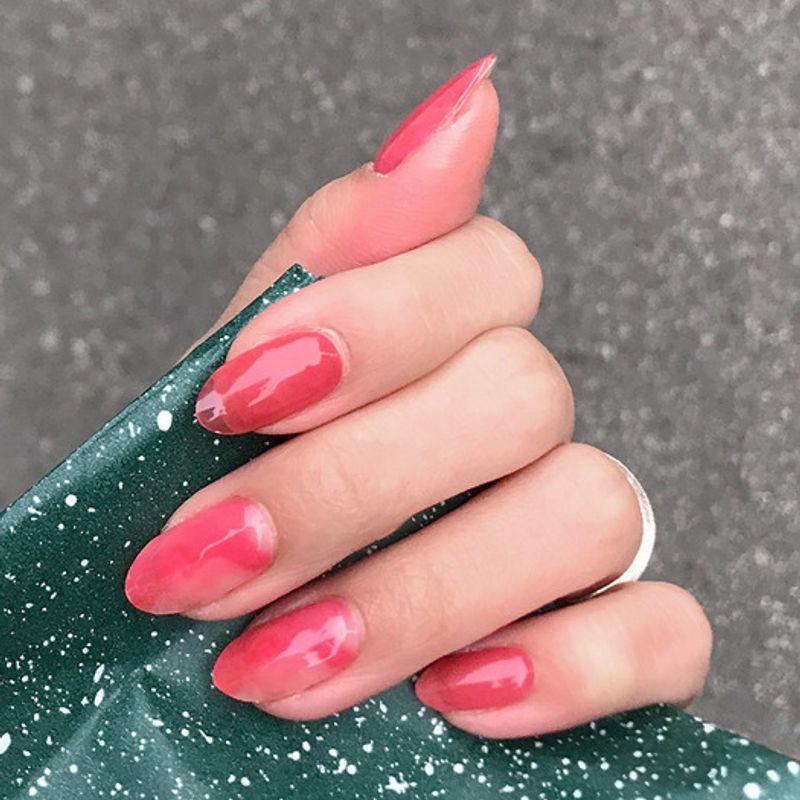 UUUUU. Ruby pink gel nails 1EA