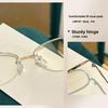 Women Metal Cat Eye Presbyopia Glasses HD Transparent Lenses Blue Light Barrier Reading Glasses To +40