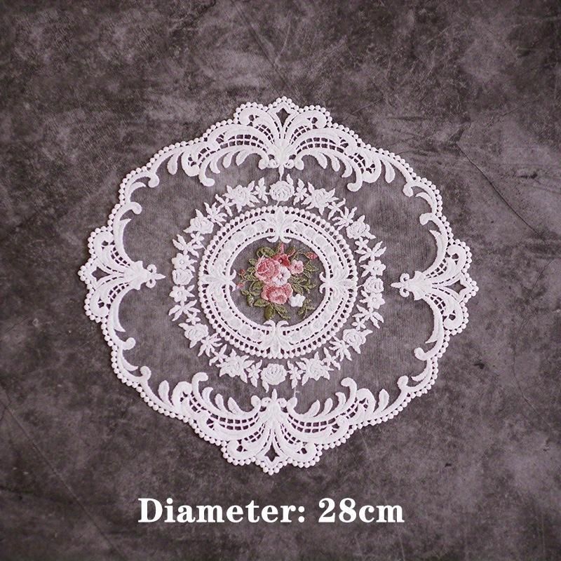 1Pcs Dining Table Embroidery Craft Placemat European Style Lace Insulation Plate Mat Anti-scald Coaster Table Pads