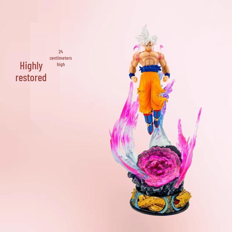 Dragon Ball Ultra Instinct Goku White Hair Saiyan Figure - Small Anime Model Toy Ornament