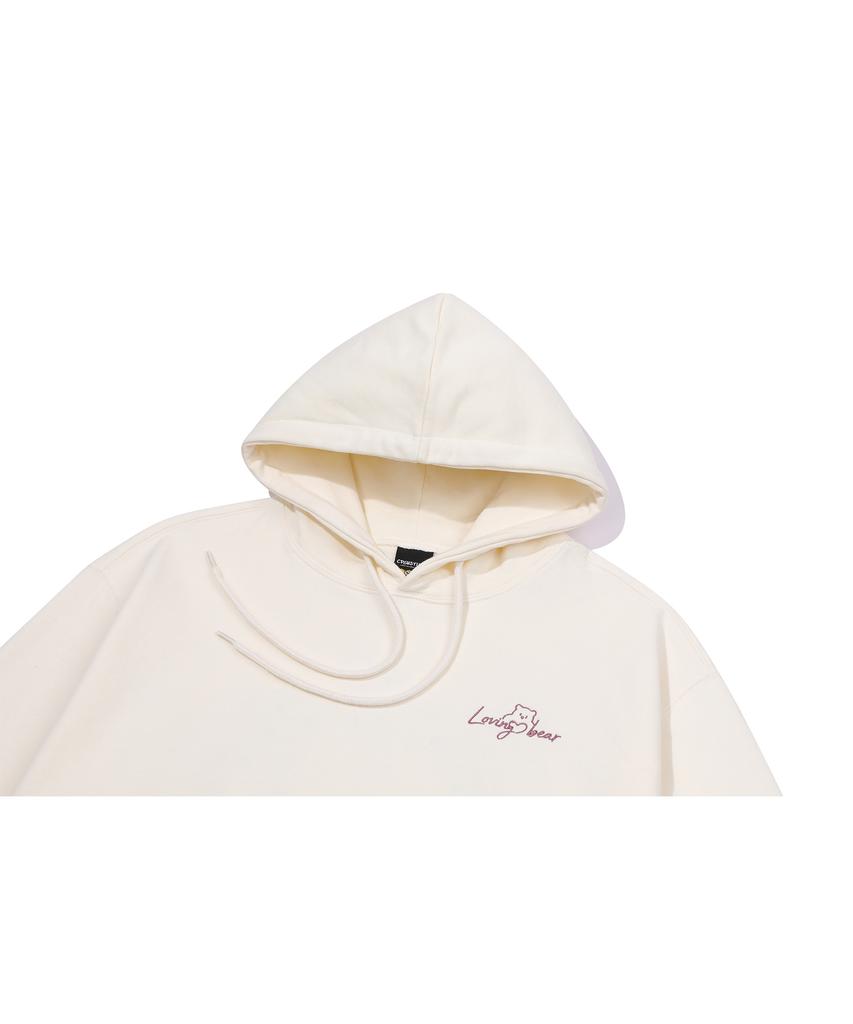 CPGN STUDIO Loving Bear Embroidered Hoodie Cream