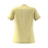 Golf BOS Logo Embossed Mock Neck Short Sleeve Powder Yellow [Adidas Golf] Women's Shirt,