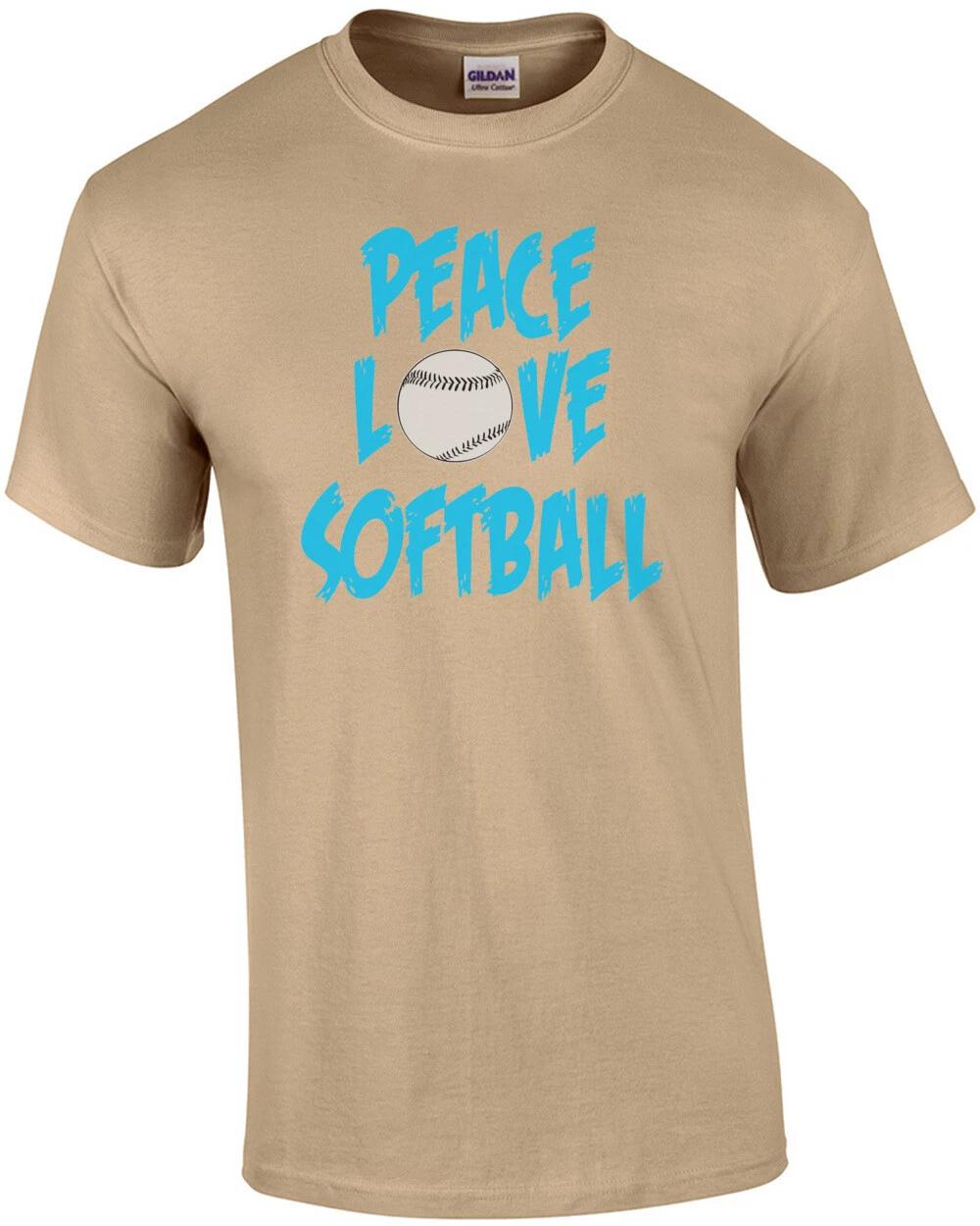 Peace Love Softball T-Shirt 3XL