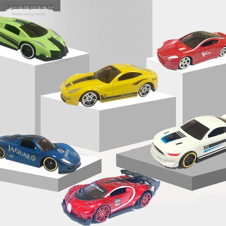 1:64 Diecast Alloy Cars - Set of 12 Boxed Models for Boys, Sliding Metal Car Toys