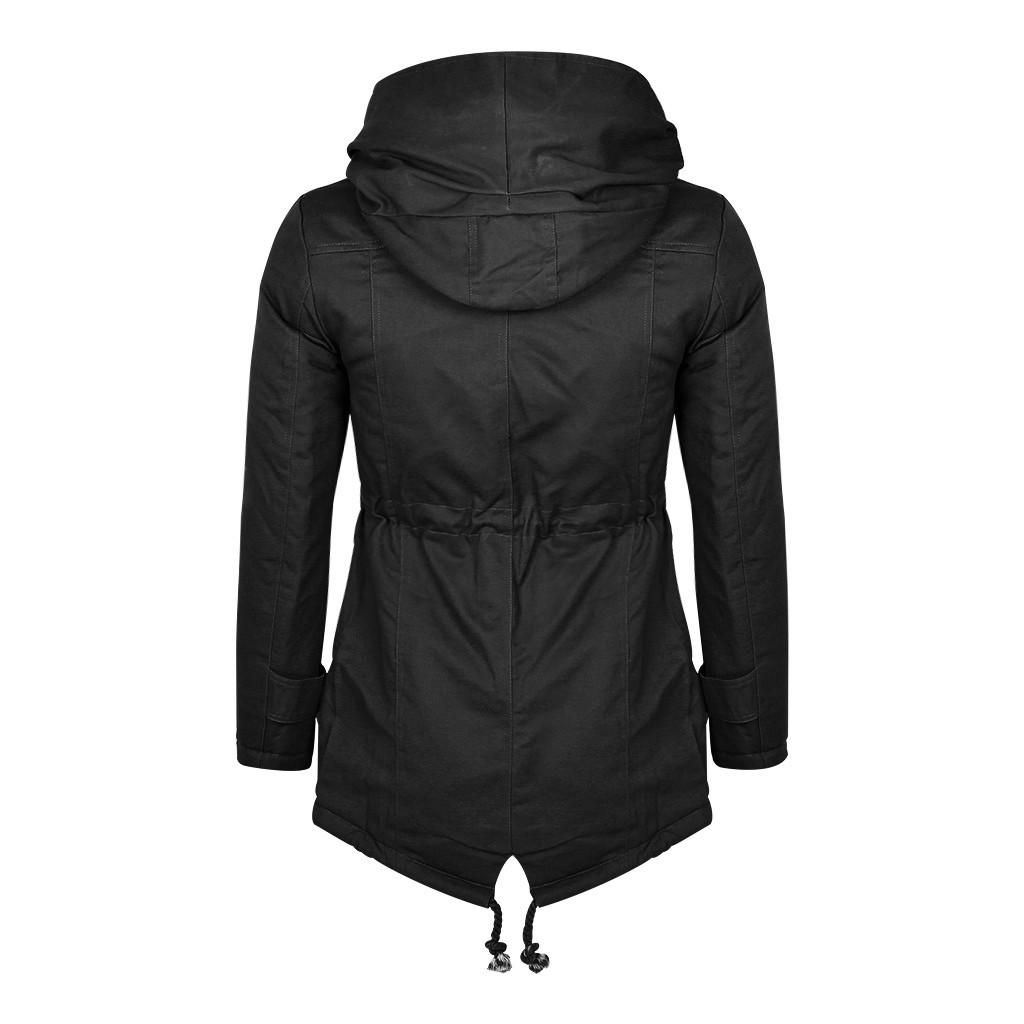 Men Winter Warm Hooded Zip Thick Solid Fleece Coat Outwear Wind Jacket