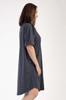 Women's Fashion Big Size Nightgown Plus Size Short Sleeve Anthracite Nightgown