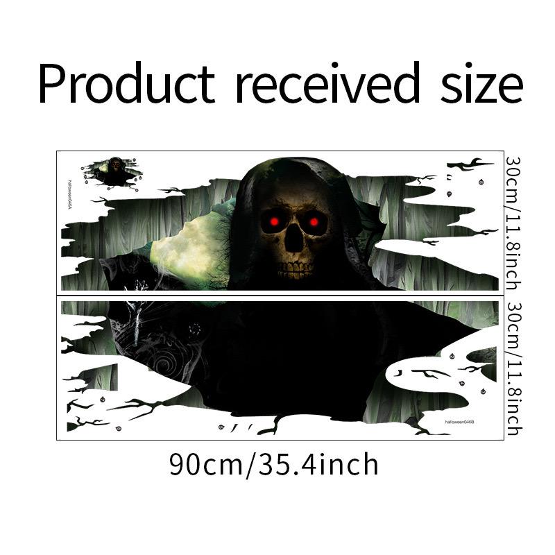 3D Halloween Floor Stickers: Stereoscopic Horror Props for Indoor Decor in Malls, Stores, or Bars