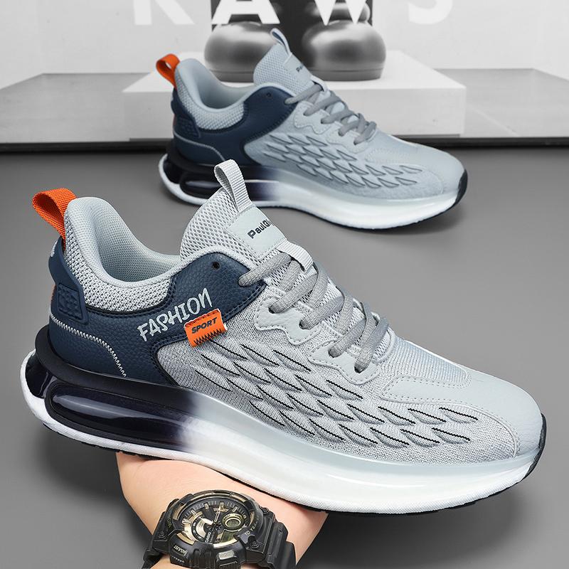 Herren Laufschuhe Atmungsaktive Strick Sport Sneakers Kissen Leichte Casual Gym Athletic Trainer Jogging Tennisschuhe