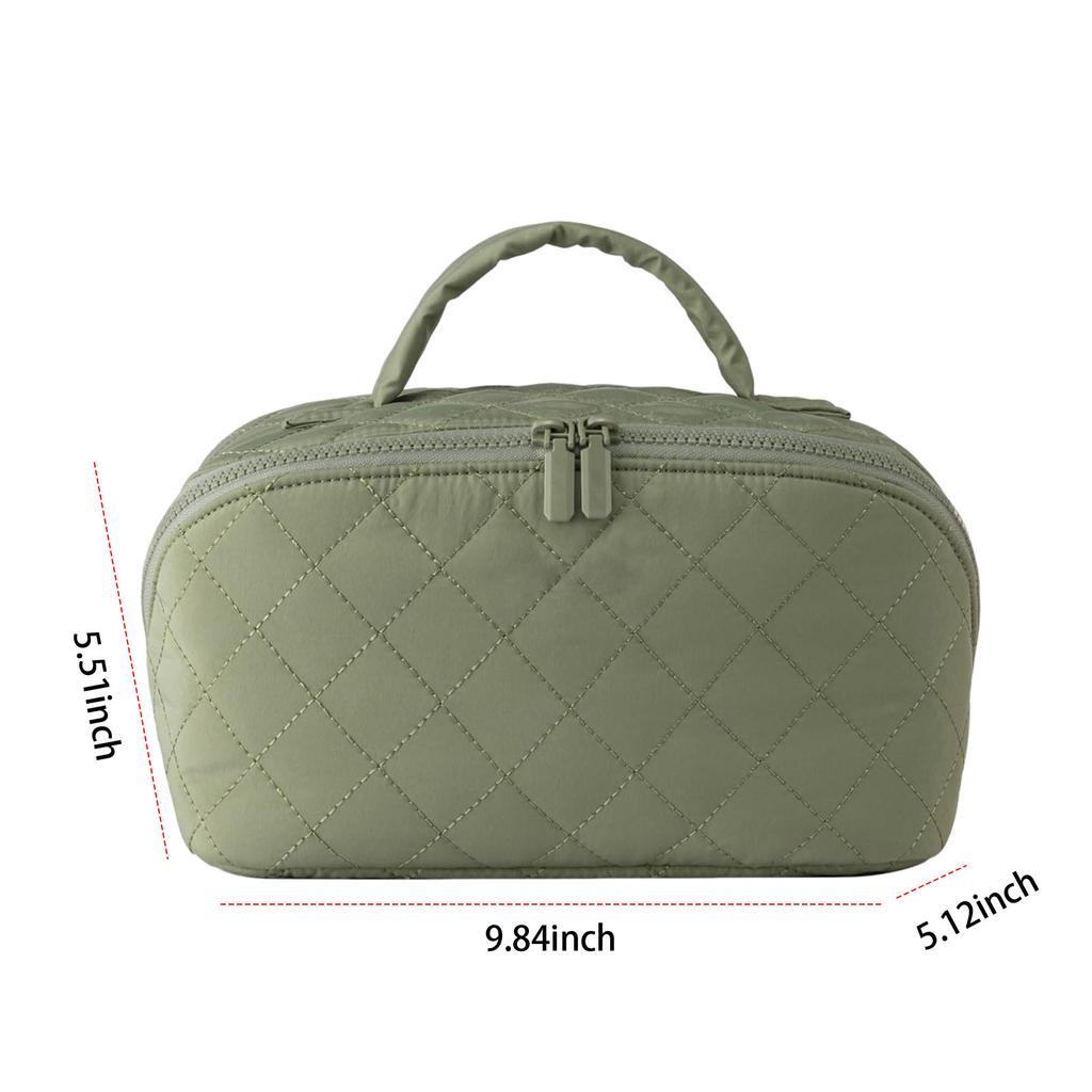 Girls Travel Makeup Pouch Open Flat Small Cosmetic Pockets Lightweight Bath Toiletry Bag Fashion Waterproof Storage Organizer