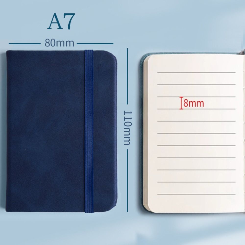 Portable Mini Notepad PU Cover Diary Book School Stationery A7 Notebook  Office Supplies