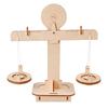 Wooden Math Balance Scale Educational Toy for Kids Building Skills Learning Addition Subtraction Weight Comparison