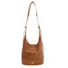 Simple retro matte bag women's 2025 new commuter versatile messenger bag slack shoulder tote bucket bag