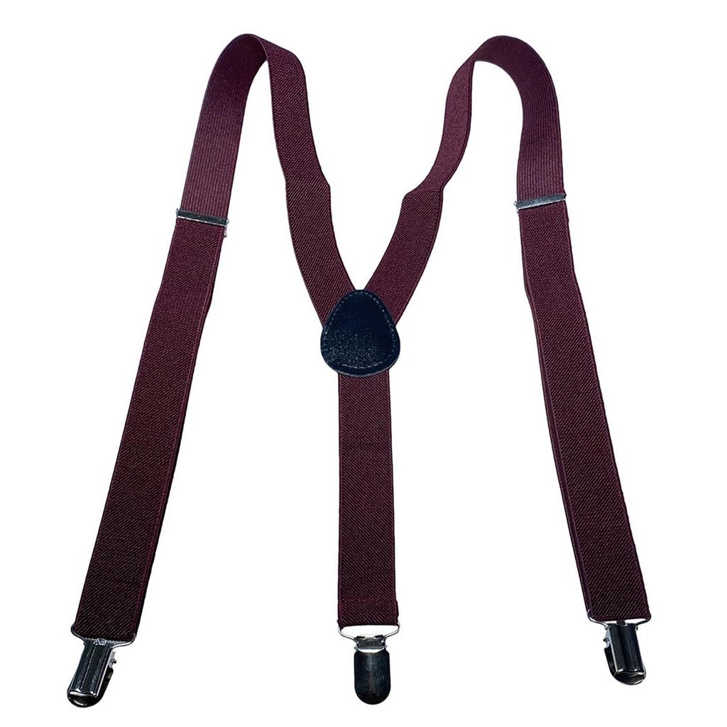 Unisex Y Back Suspenders 3 Clips Adjustable Elastic Braces