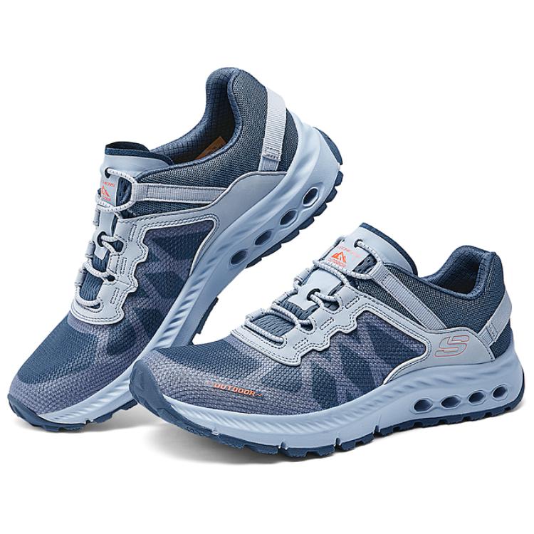 Skechers Go Walk Outdoor Fashion Versatile Durable Breathable Low-Top Hiking Shoes Women hiking shoes Light-Blue 180152-LTBL