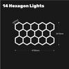 Hexagon LED Car Garage Light Assemble Ceiling Honeycomb Workshop Tube Lamp Auto Washingroom Repair Warehouse Lighting AC110/220V