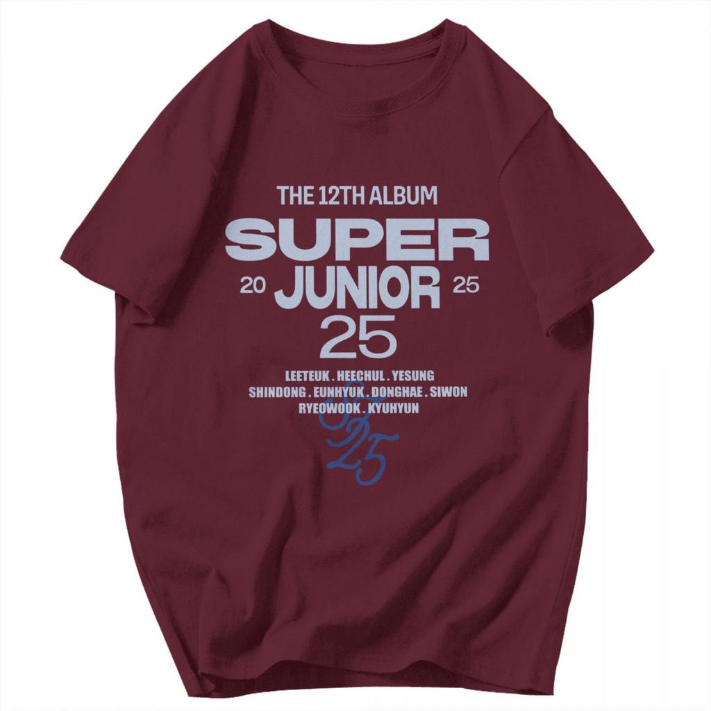 Men T Shirt 12TH ALBUM SuperJunior 25 Fans Gifts Cotton Y2K Graphic Crewneck Unisex Tops T Shirts
