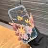 Transparent Clear Lavender Phone Case For Apple Iphone 17 Pro Max 16 15 14 Plus 17Air Rose Flower Oil Painting Shockproof Cover