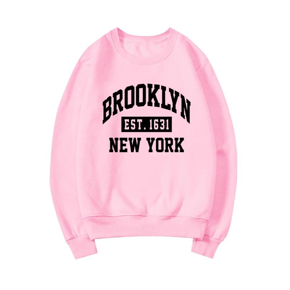 Brooklyn NYC Letter Graphic Sweatshirt Brooklyn New York Shirts Hoodie NY Gift Fall Pullover Unisex Casual Streetwear Sweatshirt Unisex