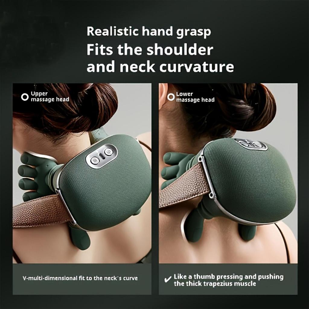 1pc Electric Massager for - Portable /- Acupressure & Kneading Device with Nodes for Neck, Back, Shoulder - Therapeutic Massager For, /Office