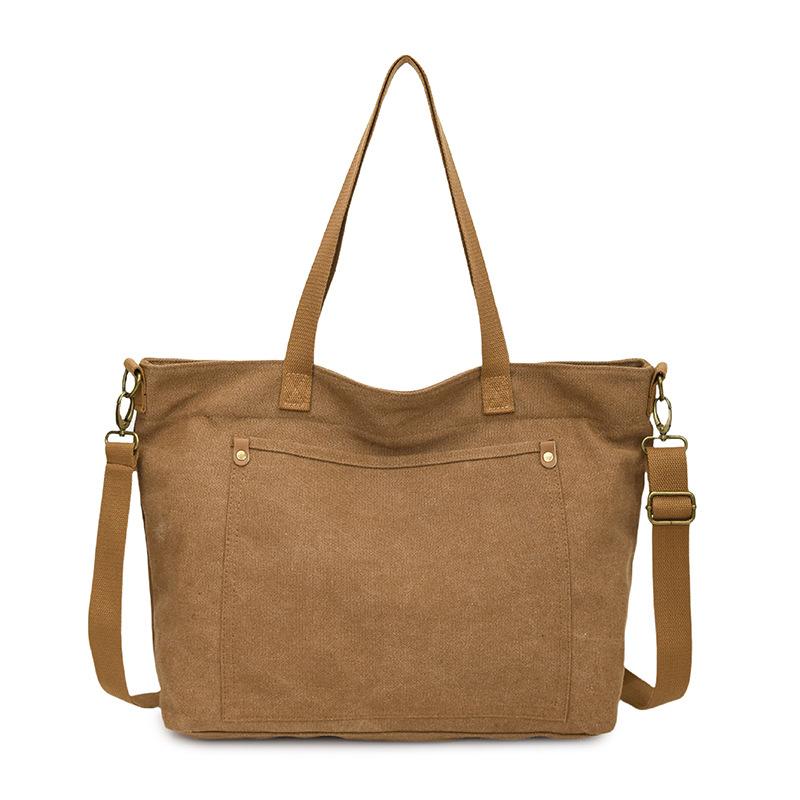 Casual Retro Tote Bag Single-shoulder Crossbody Bag for Female Students Commuting Bag for Work