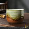Coarse Pottery Wood-Fired Ceramic Tea Tasting Cup - Retro Single Gongfu Tea Bowl.