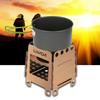 Portable Stainless Steel Lightweight Folding Wood Stove   Stove Outdoor Camping Cooking Picnic Backpacking Stove