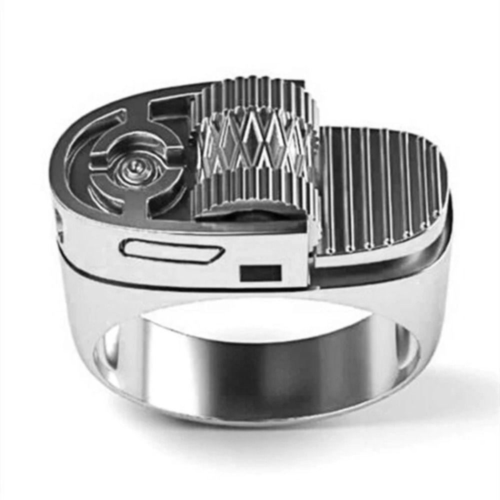Anillo Encendedor de Diseño Creativo Anillo de Cobre Anillo de Moda Anillo Encendedor de Simulación Para Hombres Mujeres