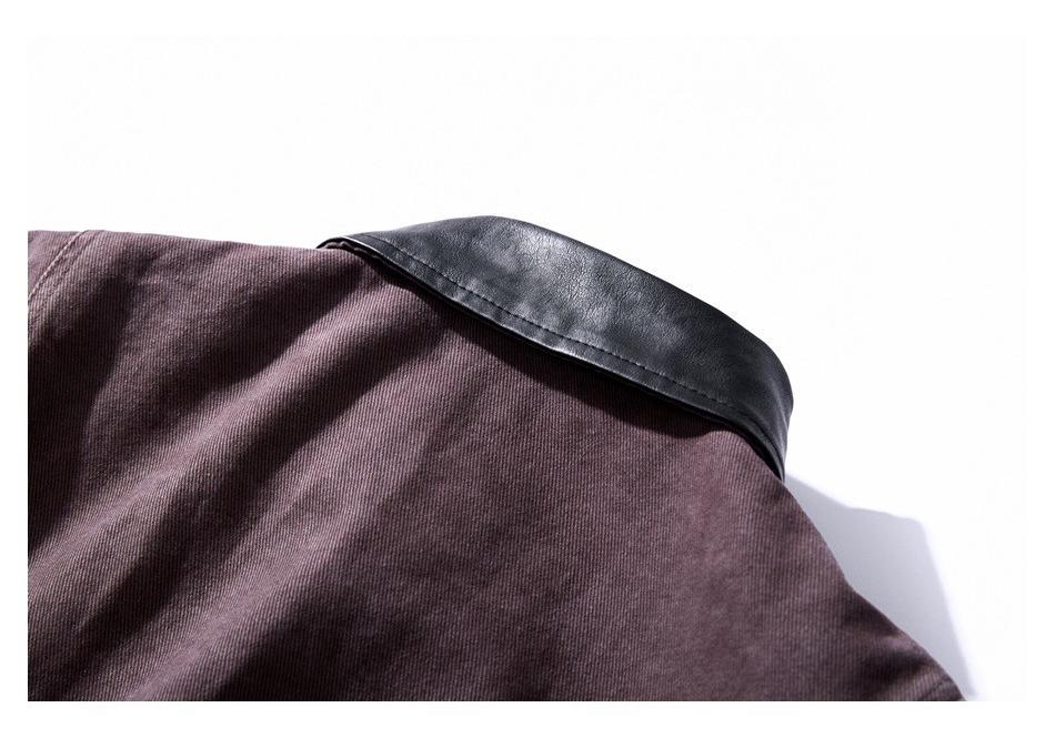 NICE3RULE Men's Retro Washed Cotton Workwear Jacket - Spring/Autumn Loose Fit