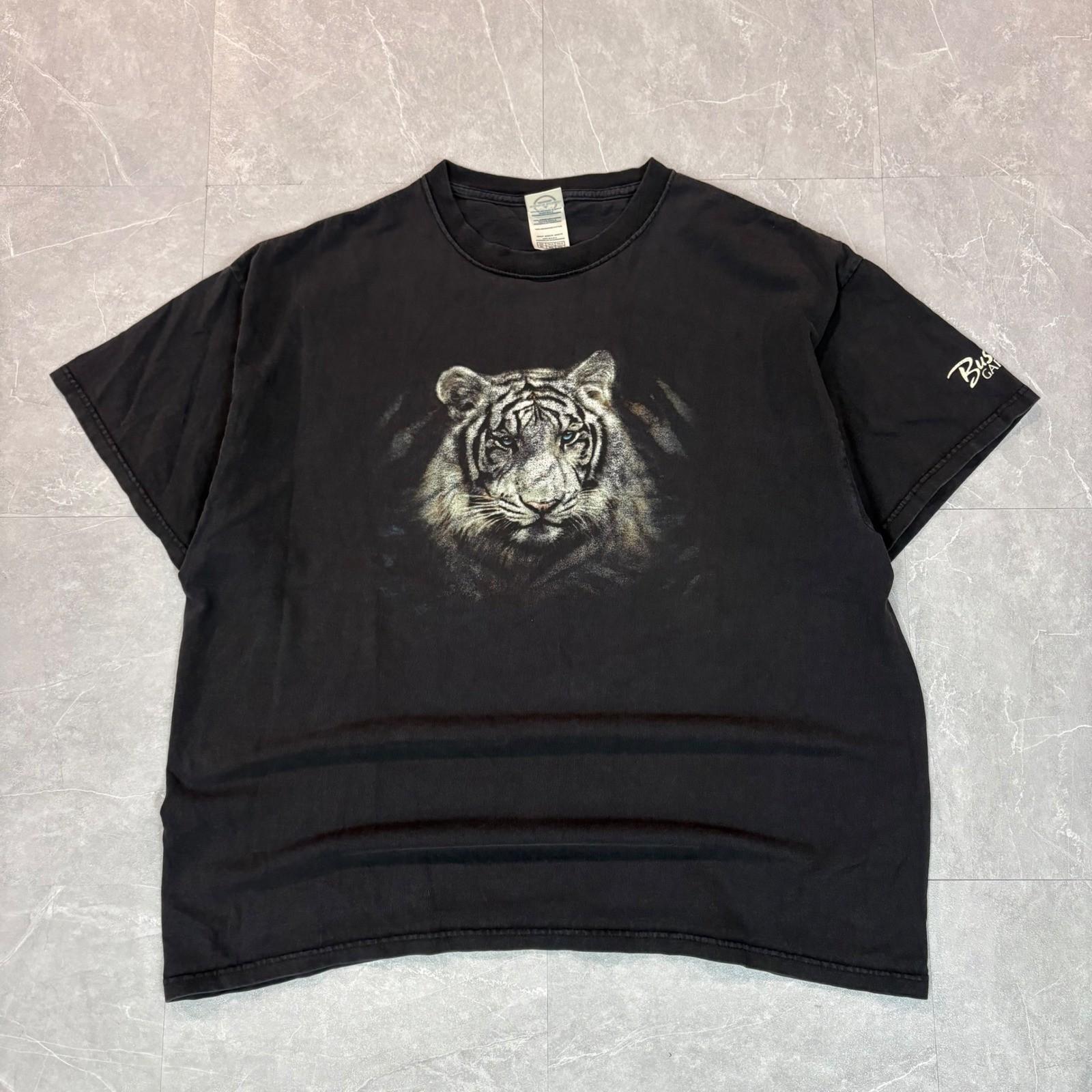 Delta Magnum Weight White Tiger Graphic Busch Gardens Black Mens XL Unisex T-Shirt XXXXL