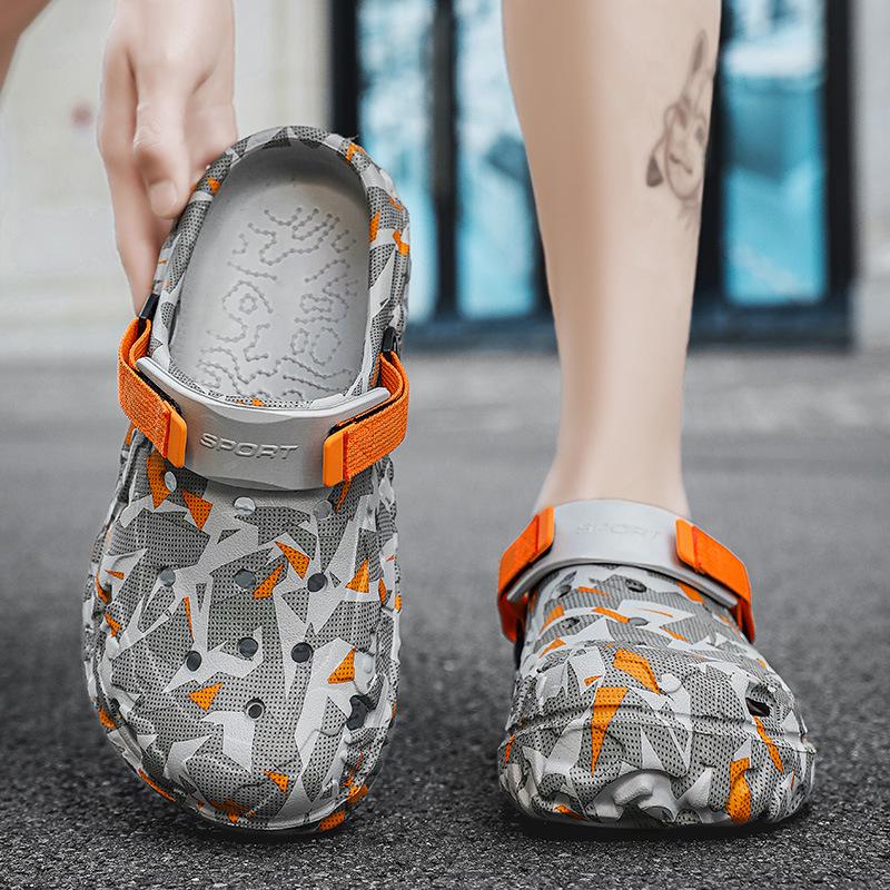 Men's Lightweight Breathable Closed-Toe Beach Clogs - Plus Size Outdoor Sandals & Slippers