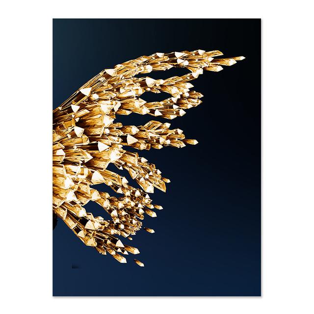 Золотое крыло бабочки, абстрактный холст, принт плаката, роскошная настенная живопись, скандинавская минималистичная картина для гостиной, домашний декор 20x30cm