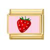 Vintage Pink Strawberry Watermelon Cat Dog Star Butterfly Golden Charm Links 9MM Stainless Steel Bracelet DIY Making Jewelry