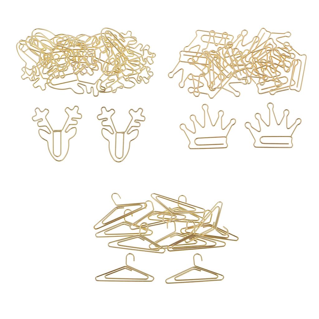 12 Packs Creative Cute Metal Paper Clips Bookmark