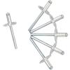 60-Piece Aluminum Rivet and Iron Connector Kit - Seamless Rivets 3/16x5/8 and More Sizes