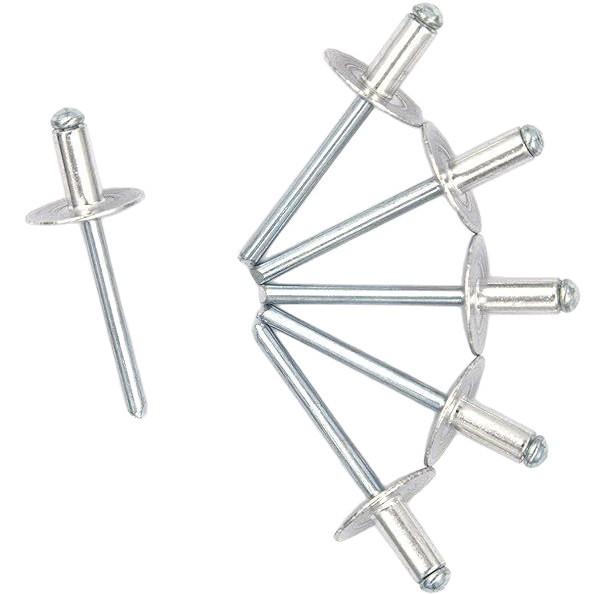 60-Piece Aluminum Rivet and Iron Connector Kit - Seamless Rivets 3/16x5/8 and More Sizes