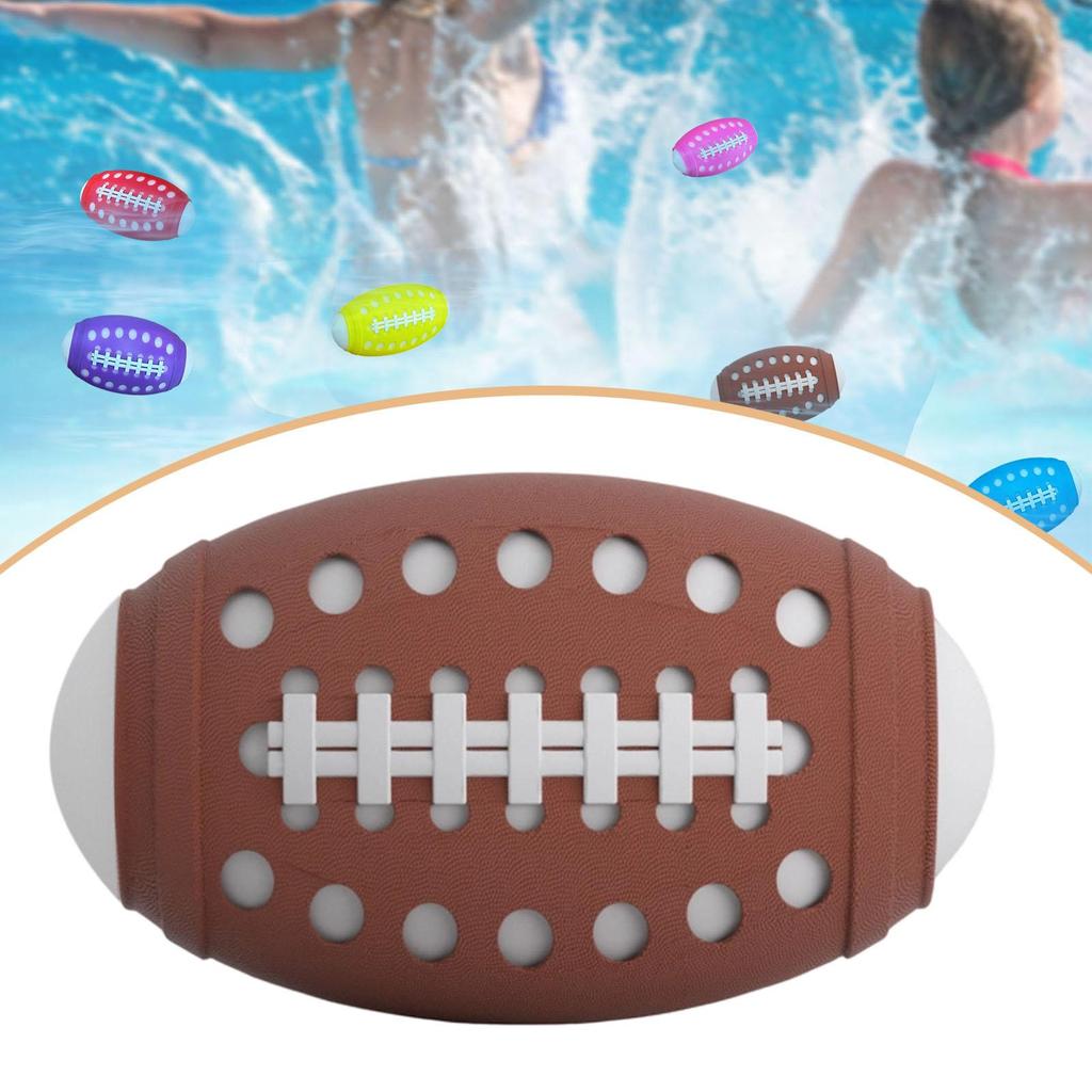 Beach Rugby Ball Water Play Ball for Kids Small Pool Football Silicone Toy for Outdoor Sports