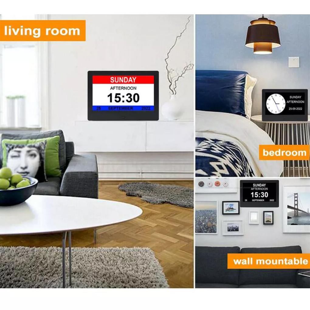 Electronic Desk With Clock Decoration LED For Elderly With Reminders Clock Led Alarm For Memory Loss Electronic