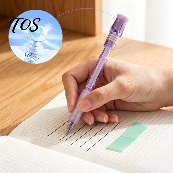 Comfortable Grip Pens Turbine Spinning Gel Pen, Stress Relief Gyro Top Quick-drying Precision Writing Tools 0.5mm Black Ink Pen for Office School And
