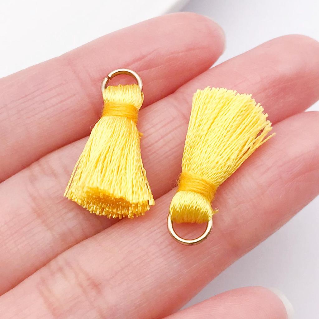 Multicolor Silk Thread Tassel Fan Pendant for DIY Clothing Accessories