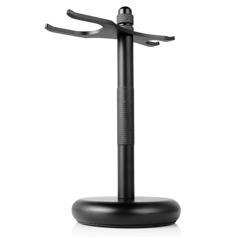 Zinc Zinc Alloy Construction Razor and Brush Stand Weighted Bottom Razor Storage Bracket Grooming Station