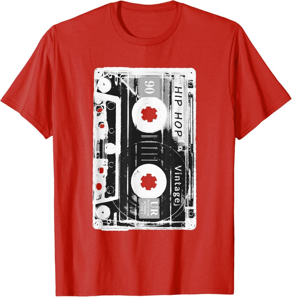 Vintage Cassette Tape Hip Hop Music 80s 90s Retro Distressed T-Shirt
