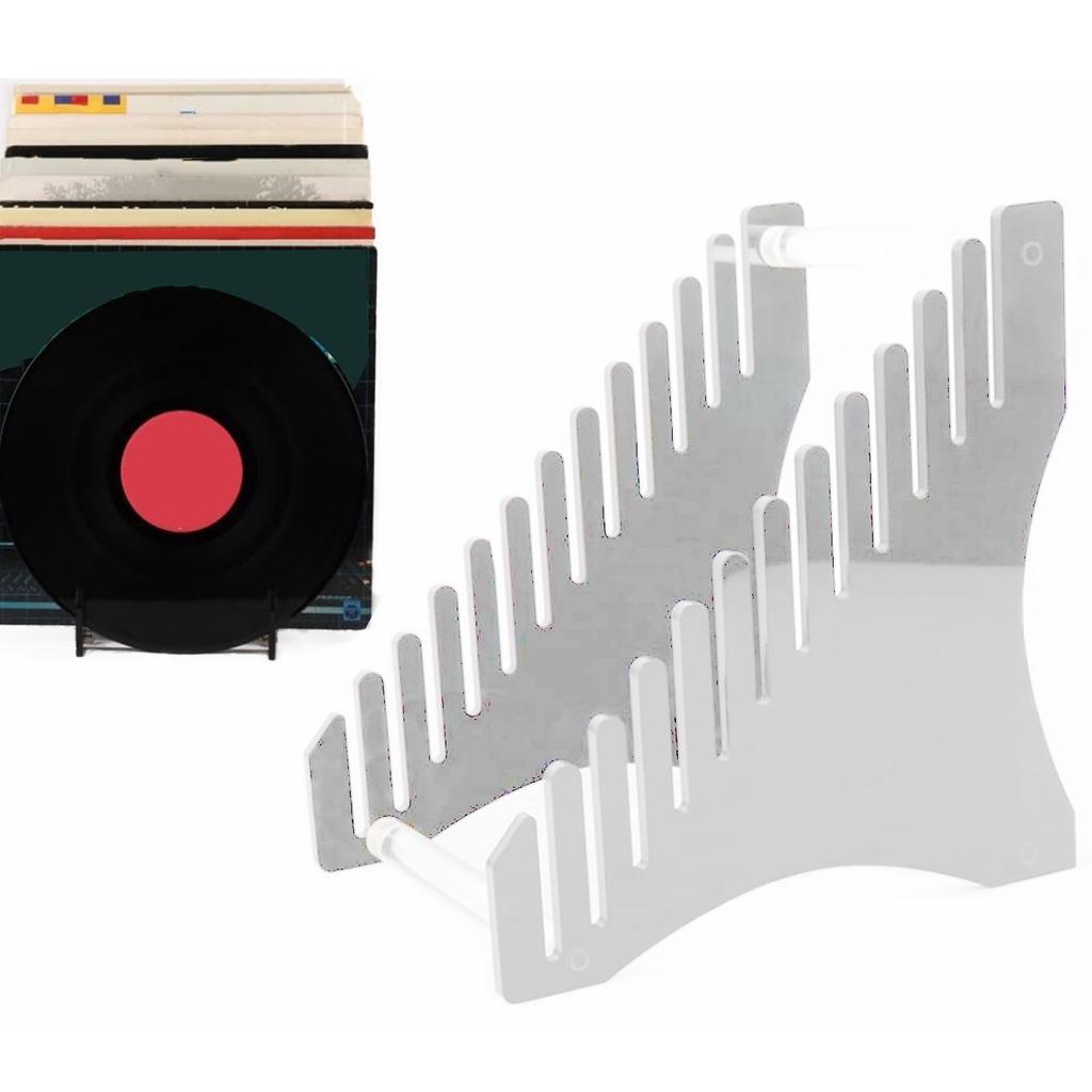 Record Storage Holder 12 Slots Acrylic   Record   Easy Assembly Access Record Stand for Music Collection Album