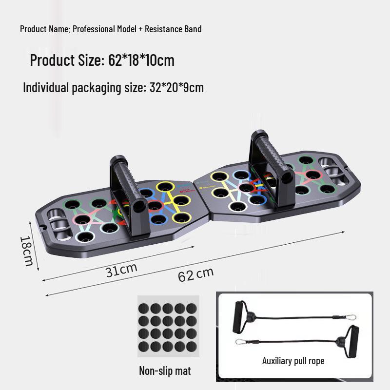 Multifunctional Chest & Muscle Training Board with Push-Up & Dips Stand