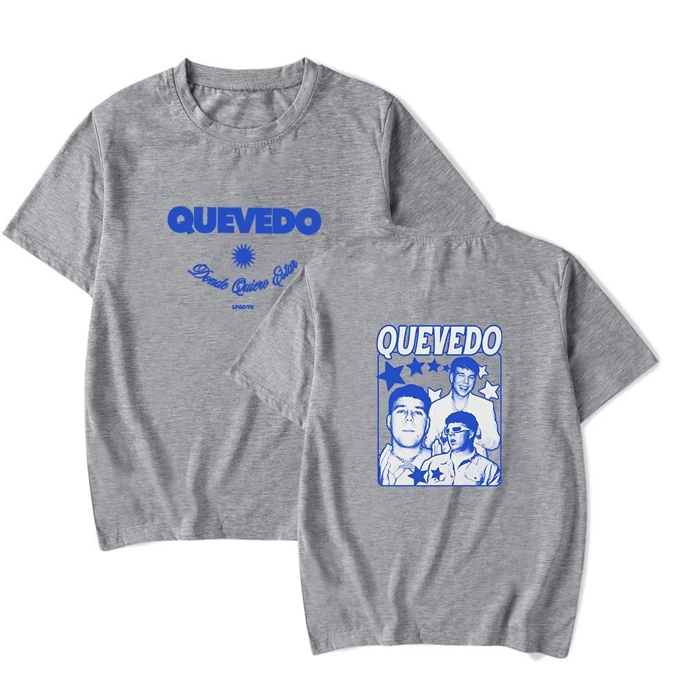 2026 Summer Hot Sale Singer Quevedo Tshirt Crewneck Short Sleeve Unisex Unisex Vintage Tshirt Y2k Gothic Cotton Oversized Tshirts