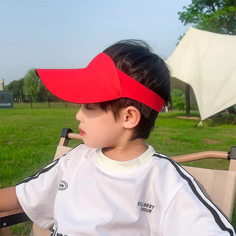 Kids' Sun Protection Hat - Seamless One-Piece, Empty Top Design, UPF50+ UV Blocking, Perfect for Summer Outdoor & Beach, Safe