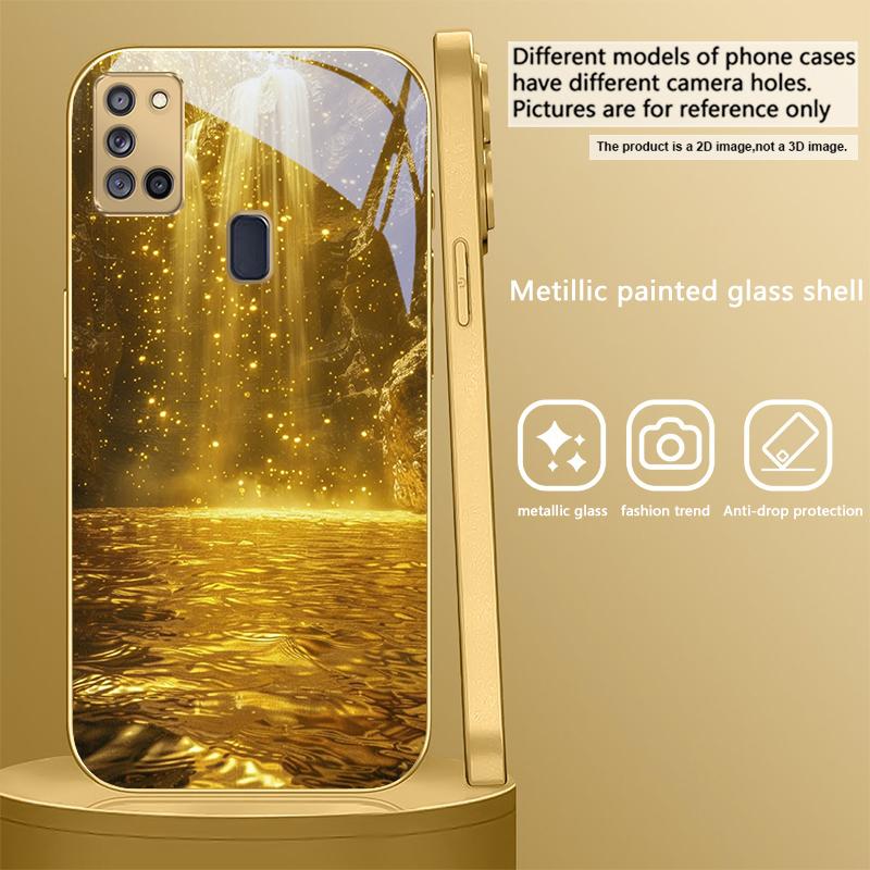 

Великолепные пейзажи Для Samsung A 31 32 A33 A34 35 14 A15 13 A16 25 26 50 52 53 54 55 56 70 71 72 73 Золотой стеклянный чехол для телефона Galaxy A21s
