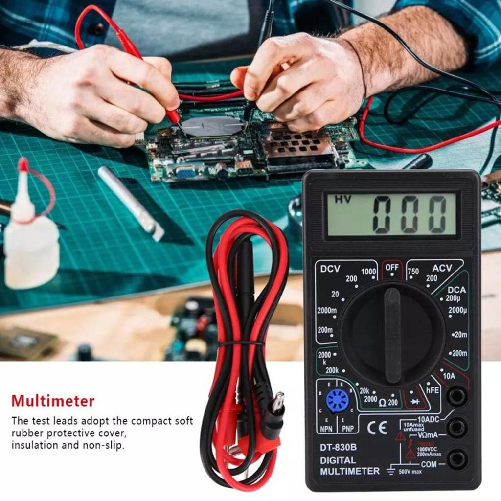 DT830G Digital Multimeter High Precision Portable Voltmeter Ohmmeter Tester