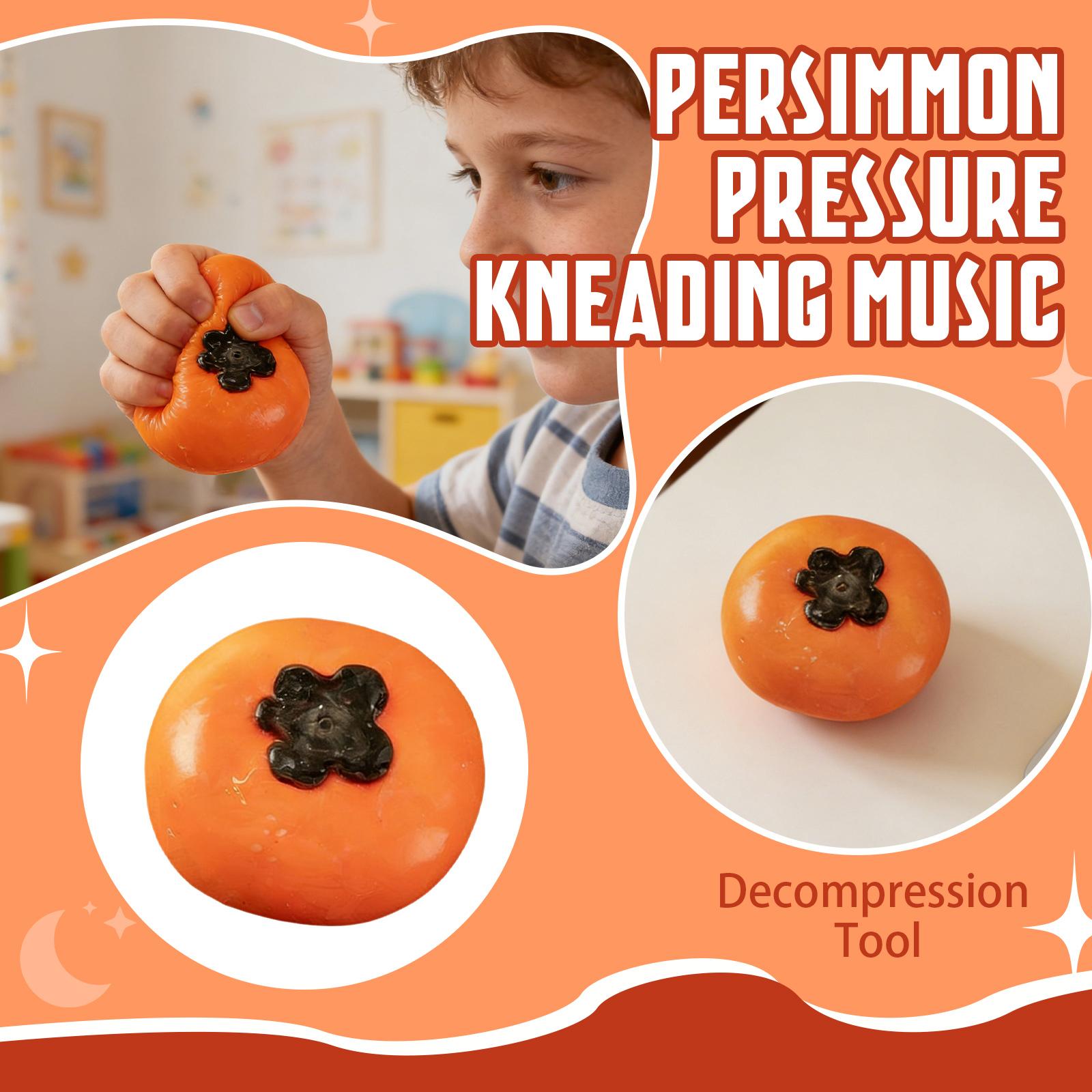 Fluid Persimmon-shaped Stress Relief Toy, Squeezeable One Size